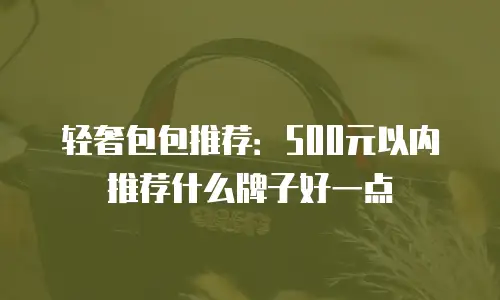 轻奢包包推荐：500元以内推荐什么牌子好一点
