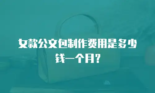 女款公文包制作费用是多少钱一个月？
