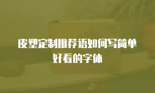 皮塑定制推荐语如何写简单好看的字体
