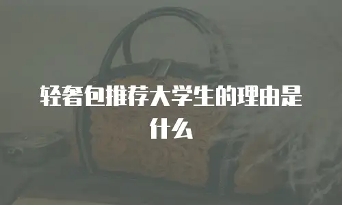 轻奢包推荐大学生的理由是什么