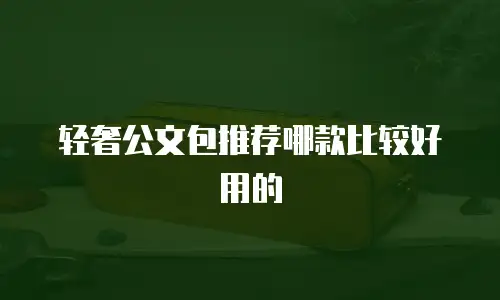 轻奢公文包推荐哪款比较好用的