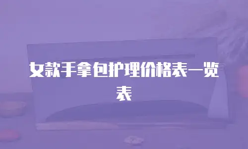 女款手拿包护理价格表一览表