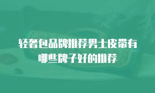 轻奢包品牌推荐男士皮带有哪些牌子好的推荐