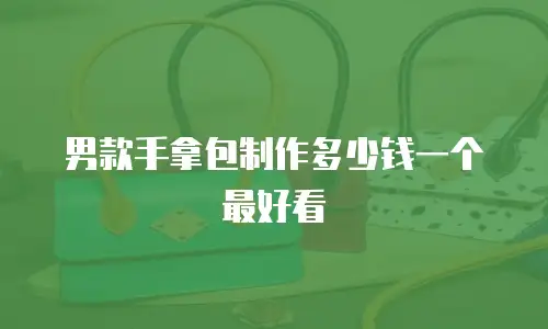 男款手拿包制作多少钱一个最好看