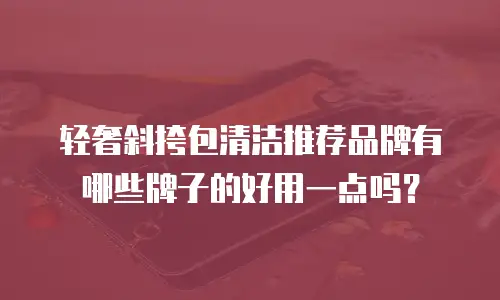 轻奢斜挎包清洁推荐品牌有哪些牌子的好用一点吗？