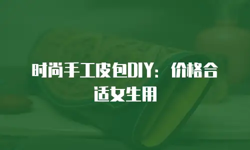 时尚手工皮包DIY：价格合适女生用