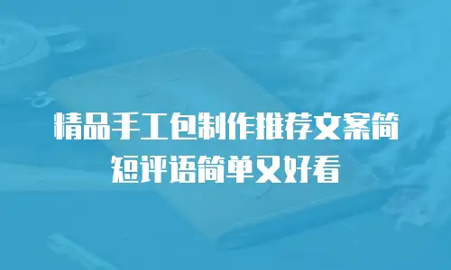 精品手工包制作推荐文案简短评语简单又好看