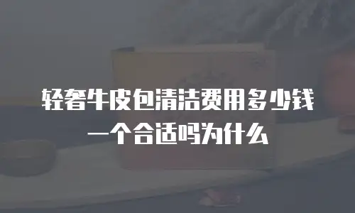 轻奢牛皮包清洁费用多少钱一个合适吗为什么