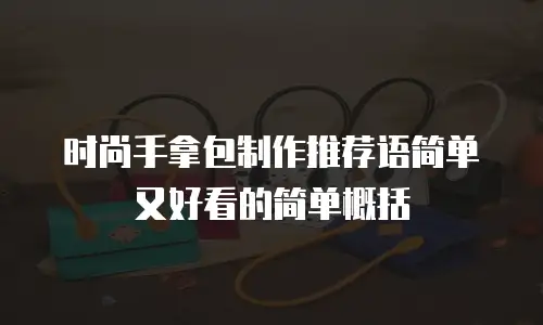 时尚手拿包制作推荐语简单又好看的简单概括