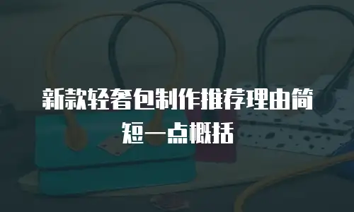 新款轻奢包制作推荐理由简短一点概括
