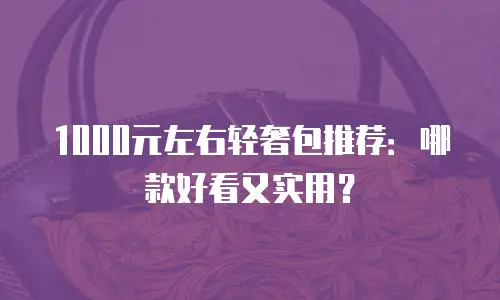 1000元左右轻奢包推荐：哪款好看又实用？