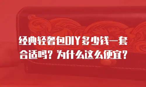 经典轻奢包DIY多少钱一套合适吗？为什么这么便宜？