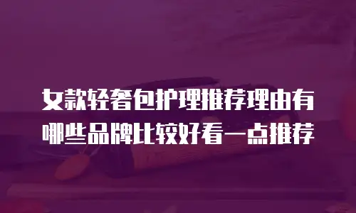女款轻奢包护理推荐理由有哪些品牌比较好看一点推荐