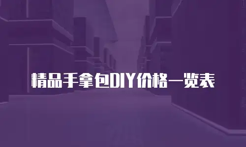 精品手拿包DIY价格一览表