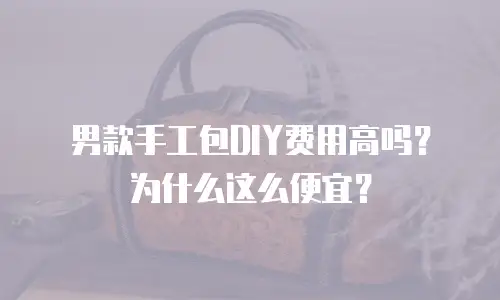 男款手工包DIY费用高吗？为什么这么便宜？