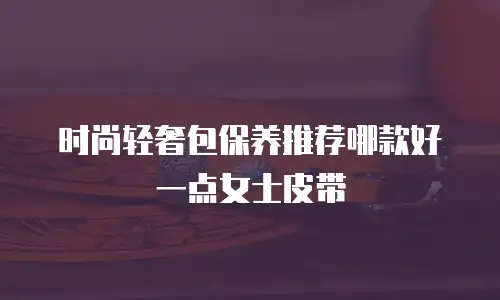 时尚轻奢包保养推荐哪款好一点女士皮带