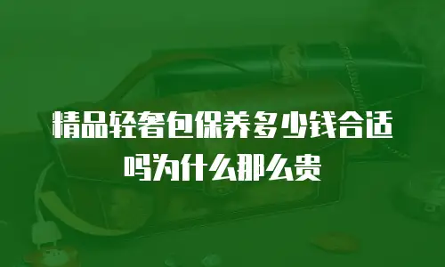 精品轻奢包保养多少钱合适吗为什么那么贵