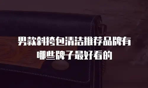 男款斜挎包清洁推荐品牌有哪些牌子最好看的