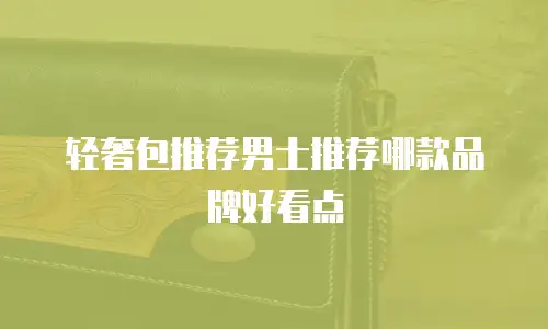 轻奢包推荐男士推荐哪款品牌好看点