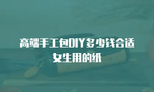 高端手工包DIY多少钱合适女生用的纸