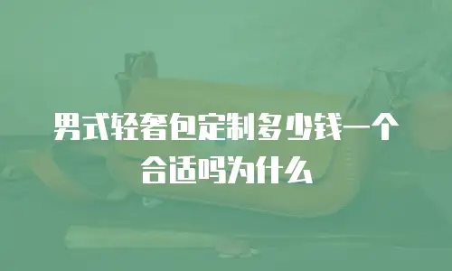 男式轻奢包定制多少钱一个合适吗为什么