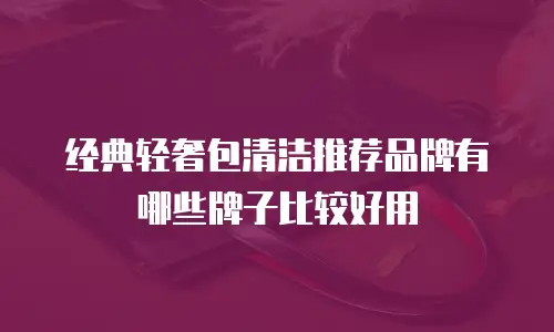 经典轻奢包清洁推荐品牌有哪些牌子比较好用