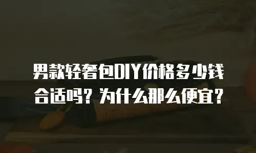 男款轻奢包DIY价格多少钱合适吗？为什么那么便宜？