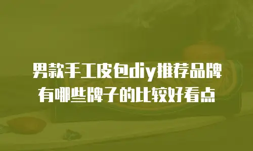 男款手工皮包diy推荐品牌有哪些牌子的比较好看点