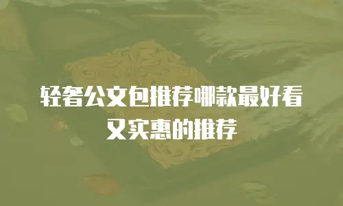 轻奢公文包推荐哪款最好看又实惠的推荐