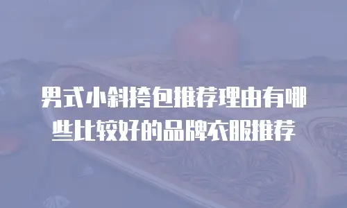 男式小斜挎包推荐理由有哪些比较好的品牌衣服推荐