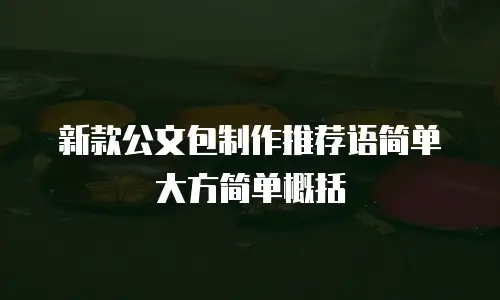 新款公文包制作推荐语简单大方简单概括