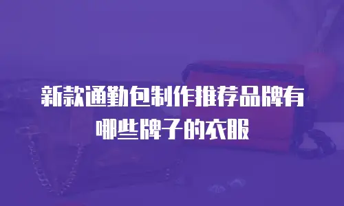 新款通勤包制作推荐品牌有哪些牌子的衣服