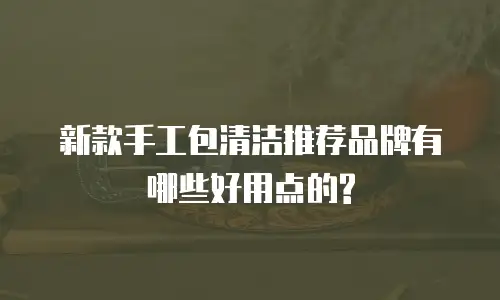 新款手工包清洁推荐品牌有哪些好用点的?
