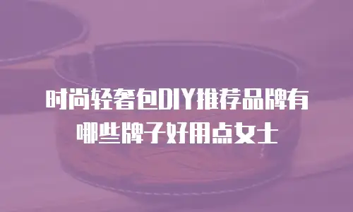 时尚轻奢包DIY推荐品牌有哪些牌子好用点女士