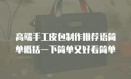 高端手工皮包制作推荐语简单概括一下简单又好看简单