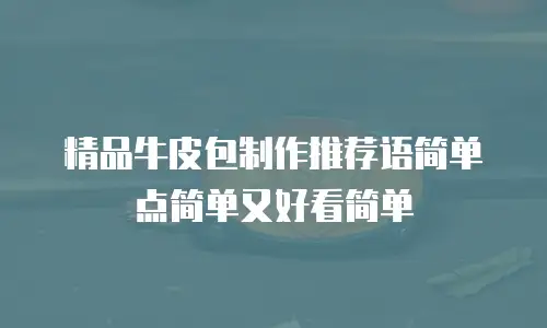 精品牛皮包制作推荐语简单点简单又好看简单