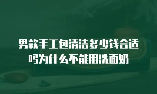 男款手工包清洁多少钱合适吗为什么不能用洗面奶