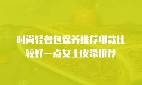 时尚轻奢包保养推荐哪款比较好一点女士皮带推荐