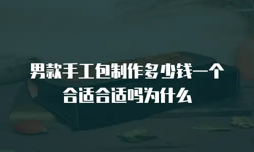 男款手工包制作多少钱一个合适合适吗为什么