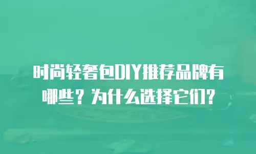 时尚轻奢包DIY推荐品牌有哪些？为什么选择它们？