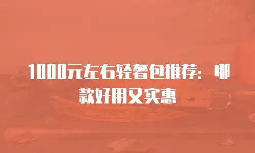 1000元左右轻奢包推荐：哪款好用又实惠