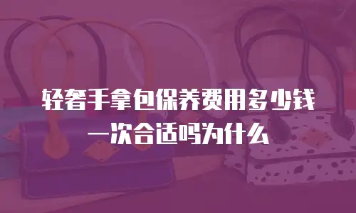 轻奢手拿包保养费用多少钱一次合适吗为什么