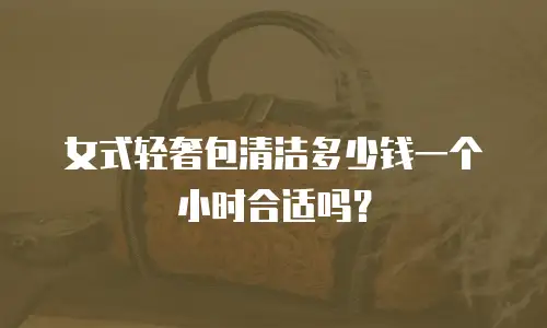 女式轻奢包清洁多少钱一个小时合适吗？
