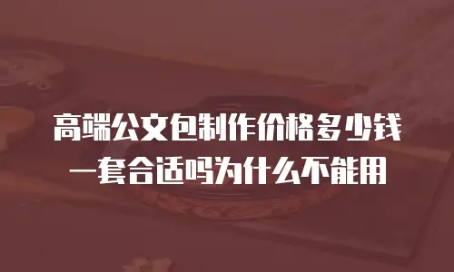 高端公文包制作价格多少钱一套合适吗为什么不能用