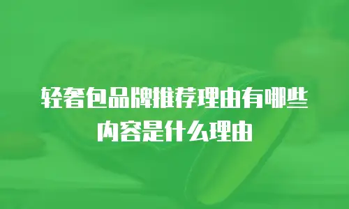 轻奢包品牌推荐理由有哪些内容是什么理由