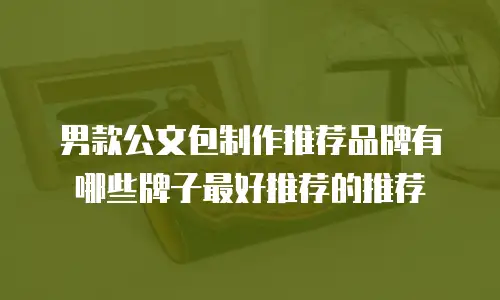男款公文包制作推荐品牌有哪些牌子最好推荐的推荐