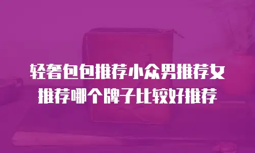轻奢包包推荐小众男推荐女推荐哪个牌子比较好推荐