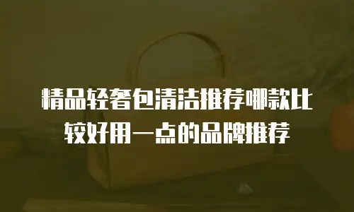 精品轻奢包清洁推荐哪款比较好用一点的品牌推荐