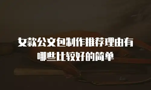 女款公文包制作推荐理由有哪些比较好的简单