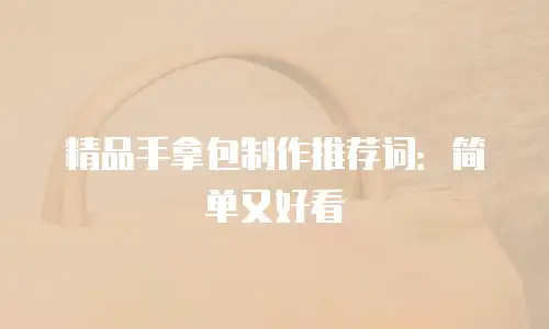 精品手拿包制作推荐词：简单又好看